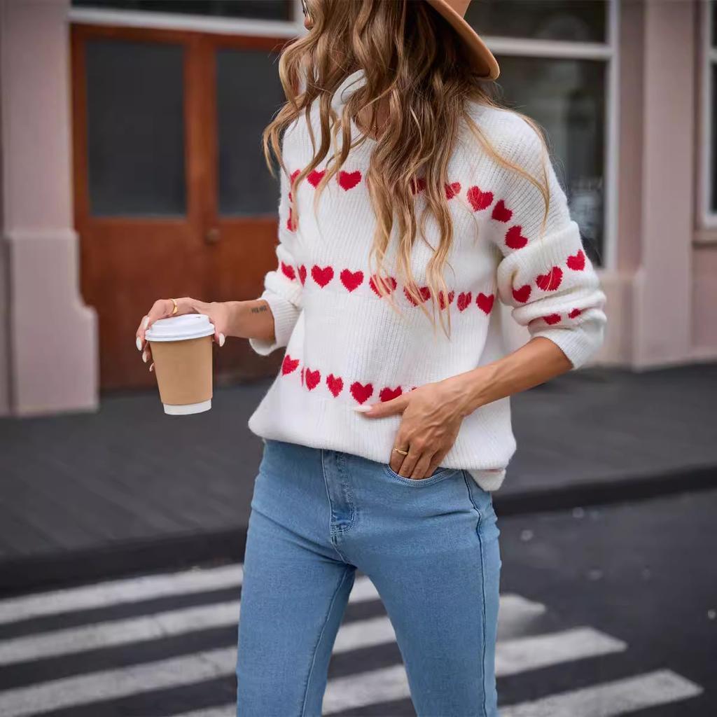 Женский осенне-зимний трикотаж Love Fashion Пуловер Свитер с длинными рукавами