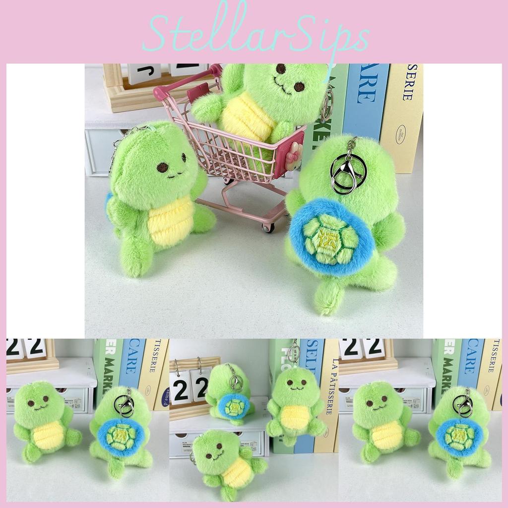 Adorable Creative Rotating Turtle Plush Keychain Soft Stress Relief Toy For Kids
