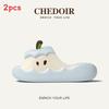 Apple Summer Unisex Eva Thick Sole Slipon House Slippers With Nonslip Function For Couples