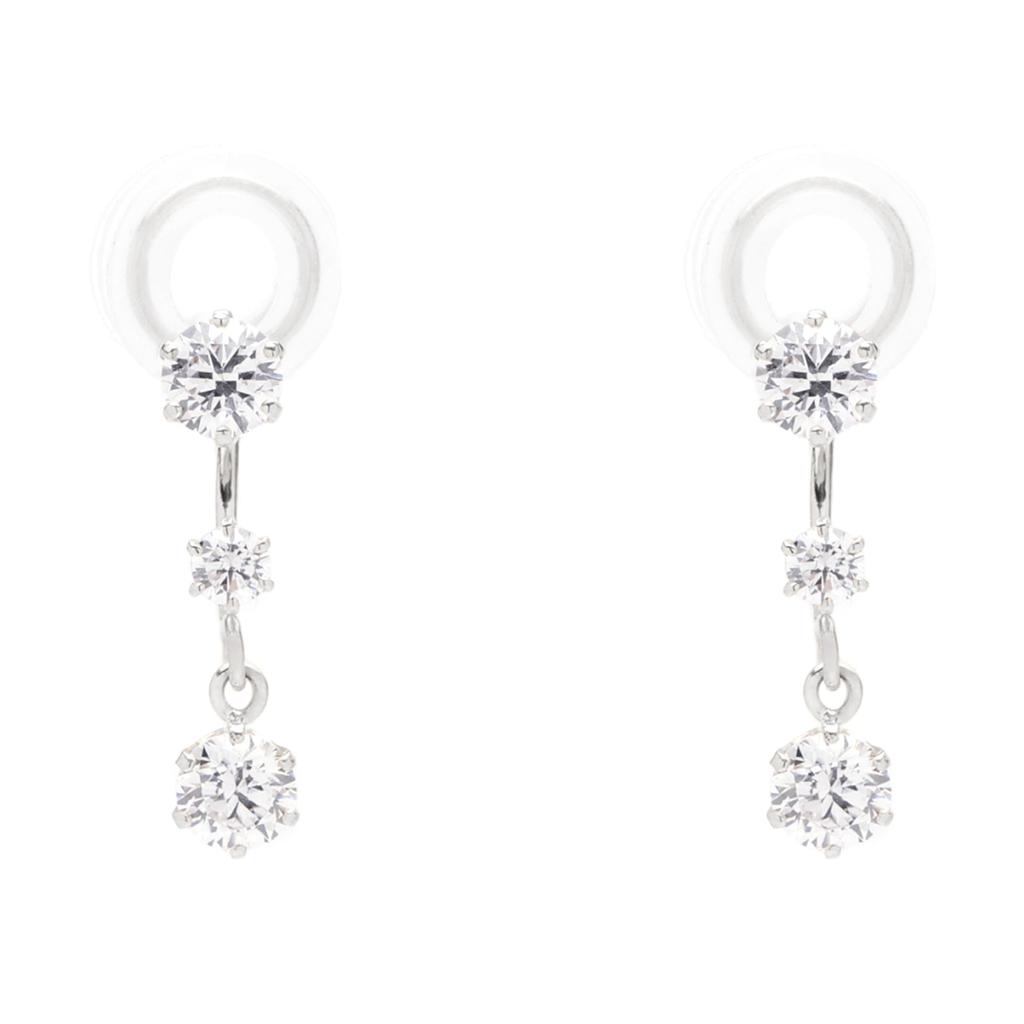 ESTELLE Earrings K10 White Gold Cubic Zirconia [ESTELLE] [Official] Women's 0282-0145-0019-0000