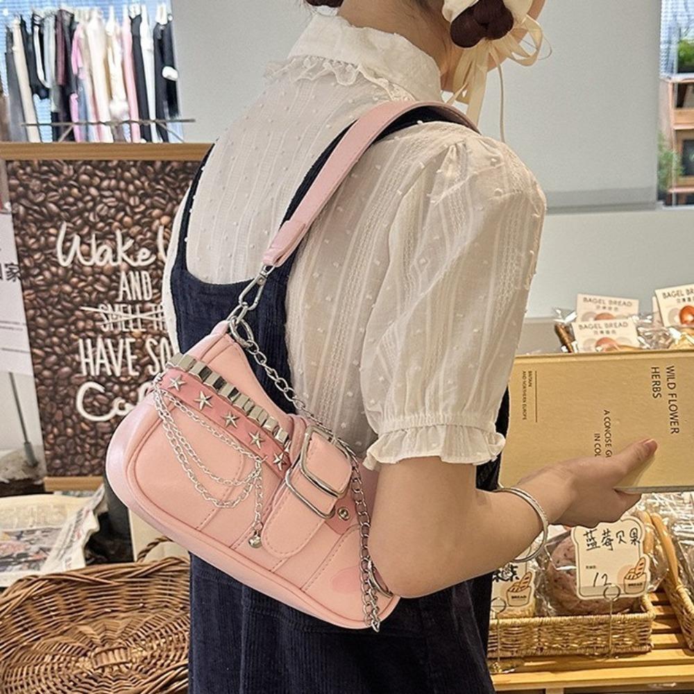 Панк Y2k сумка подмышкой Love Heart женская сумка симпатичная сумка через плечо уличная одежда