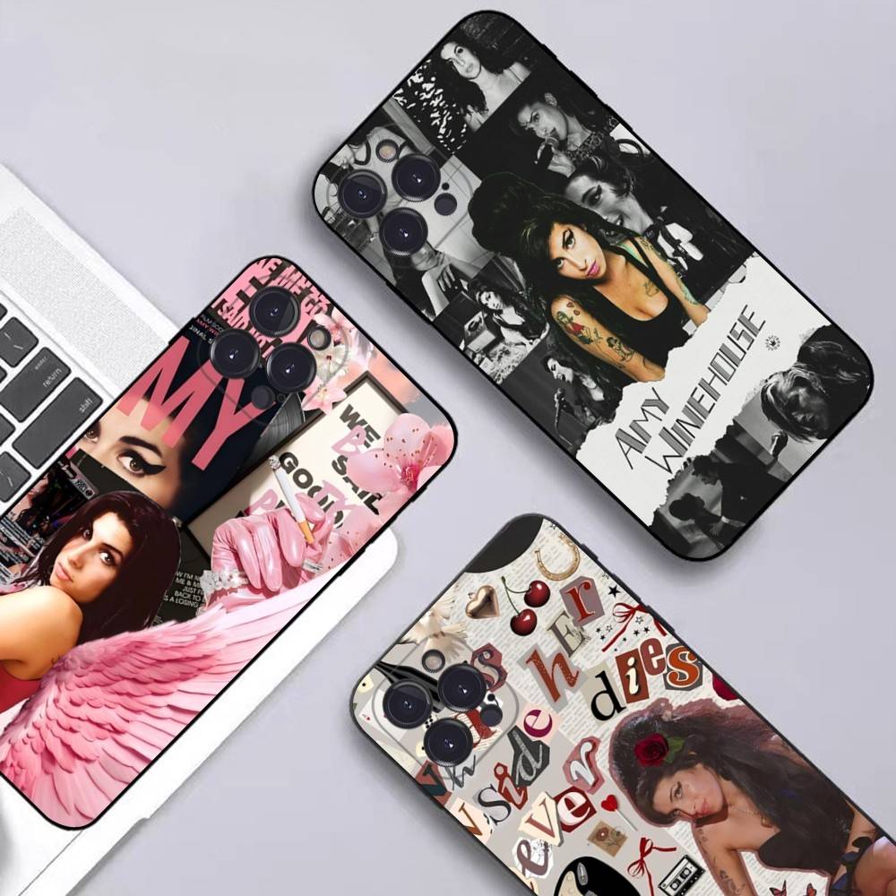 Чехол для телефона Amy Winehouse 'Красивая женщина' Для iPhone 16 15 17 13 14 12 11 Pro Max Plus Черный корпус