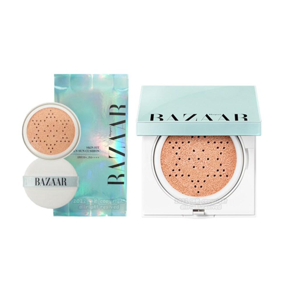 Harper's Bazaar Skin Fit Luminous Sun Cushion Original + сменный блок SPF50+, 1 набор