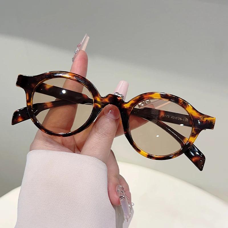 Солнцезащитные очки с круглой оправой для мужчин, винтажные, конфетного цвета, для улицы, повседневные, женские, новые, ретро, дизайнерские, милые, с градиентом