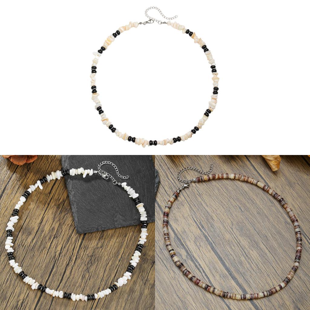 Bohemian Geometric Shell Necklace For Men And Women Handmade Beach Vacation Style