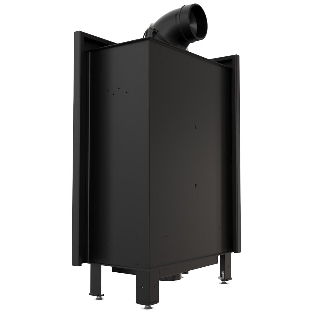 Steel fireplace KRATKI LUCY SLIM left 8 kW Ø 160