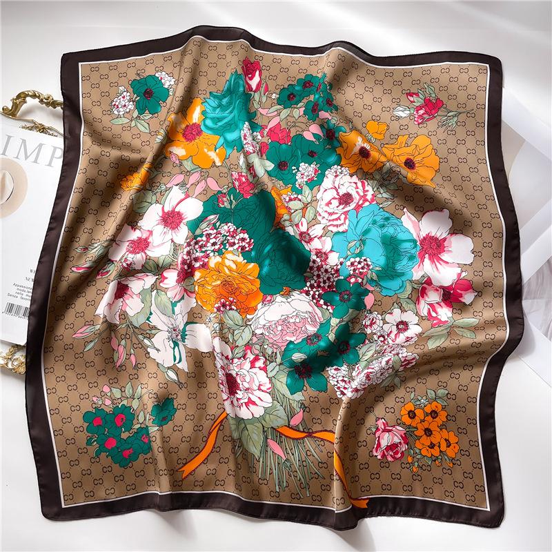 70 * 70cm New Silk Small Square Scarf For Women'S Neck Protection Professional Scarf Versatile Hair Tie Headscarf Scarf