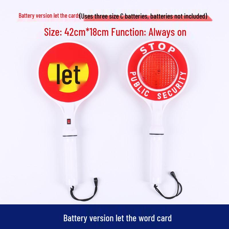 Перезаряжаемый светодиодный жезл регулировщика с аварийным свистком и мигающим стробоскопом