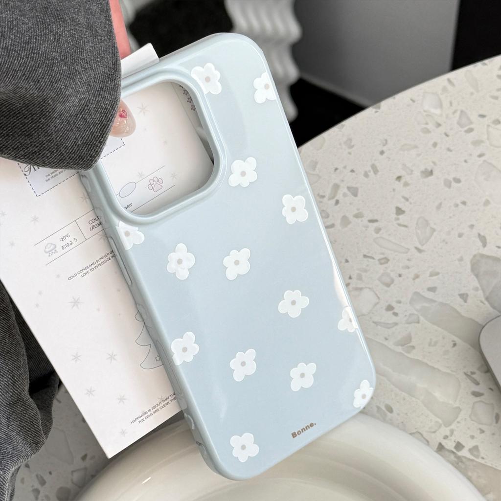 White Tea Flower for Apple 16 Phone Case for IPhone17promax for 15 Gentle Fresh 12 Silicone Soft 13