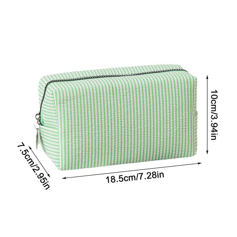 Свежая Простая Полосатая Косметичка Большой Вместимости Сумка для Макияжа Пенал Дорожные Сумки для Туалетных Принадлежностей Косметичка для Хранения Туалетных Принадлежностей
