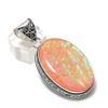 Orange Triplet Opal Gemstone Handmade 925 Sterling Silver Pendant 2.25" F6G30