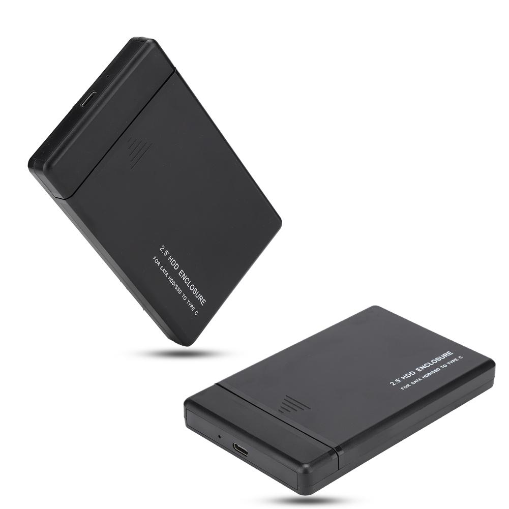 W25a831 2.5 USB3.1 Type C SATA Мобильный устойчивый к царапинам корпус для жесткого диска HDD(черный) (Не включая жесткий диск)