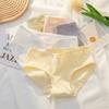 Combed Women'S Underwear Women'S Pure Cotton Cotton Mid-Waist Solid Color Simple Girl Comfortable Women'S Underwear Girl