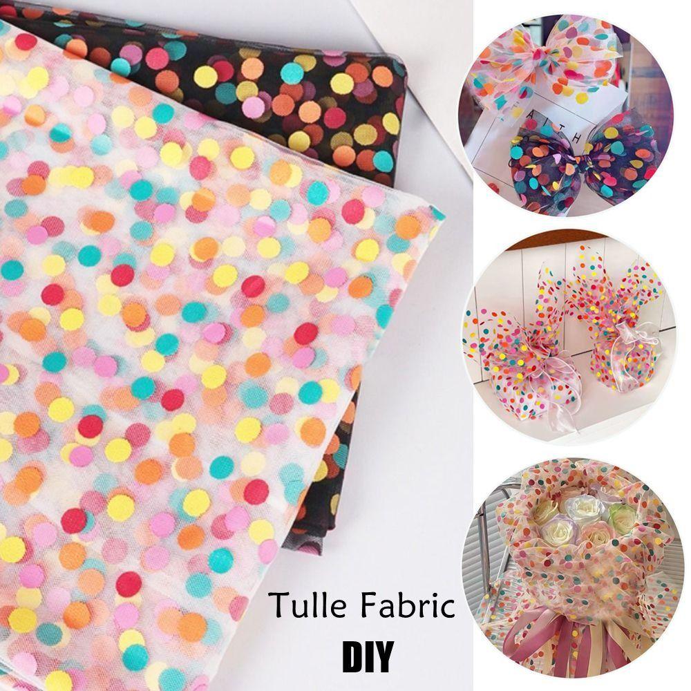 Soft Mesh Fabric Sheer Organza Gauze Creative Gift Wrapping Paper  Flower Bouquet