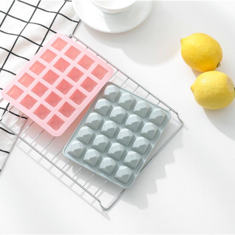 20 сеток, силиконовая ромбовидная форма, решетка для льда, мешок для льда, квадратный кубик льда, форма для кубиков льда, коробка для льда, форма для льда