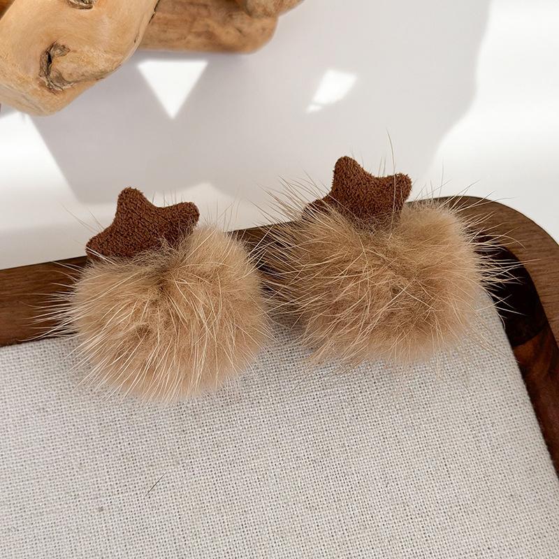 Простые новые коричневые геометрические серьги в стиле ретро с темпераментом, французские серьги, украшения для девочек