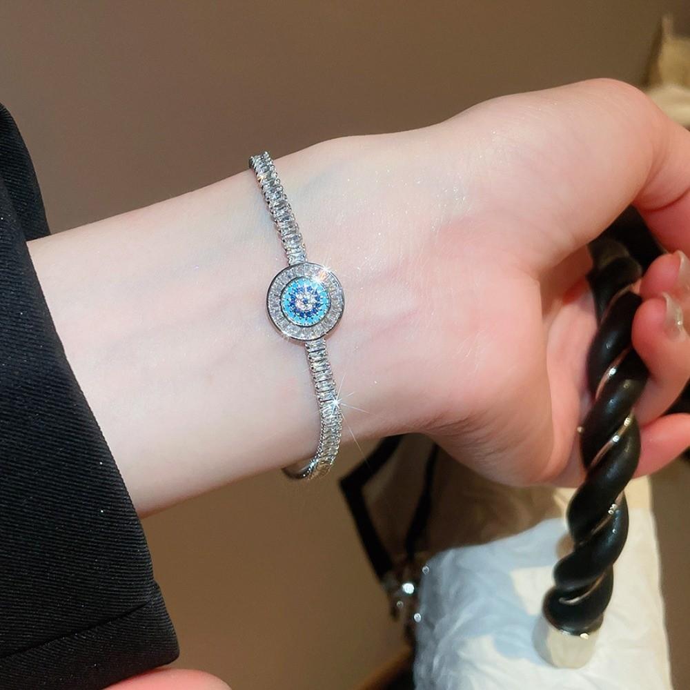 Star Round Devil's Eye Rhinestone Devil's Eye Bangle Banquet Clothes Jewelry Ladies Girls