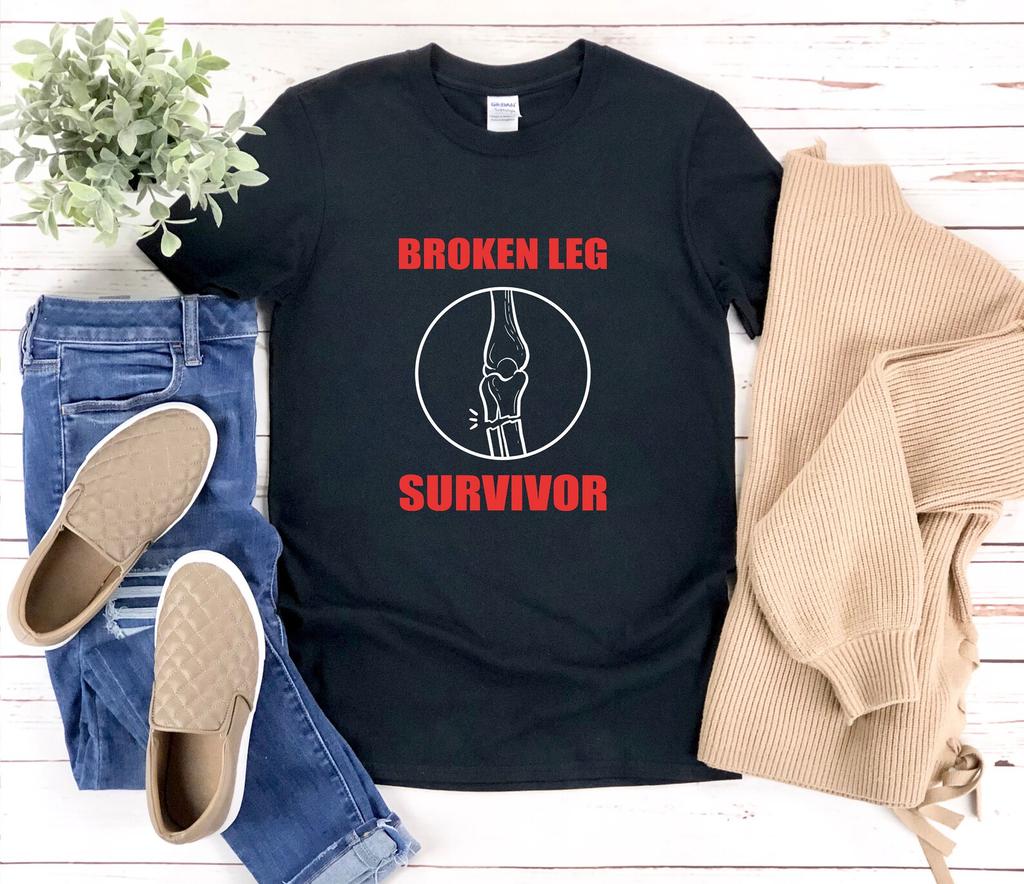 Broken Leg and kids tshirt, Recovery and kids tshirts, Broken Leg Survivor, Surgery Survivor, Surgery and kids tshirts, Broken Leg Gift, Leg Injury