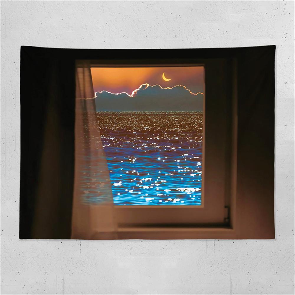 Autumn Field Window Background Cloth Bedroom Headboard Hanging Cloth Decorative Wall Cloth Tapestry Aesthetic Room Decor