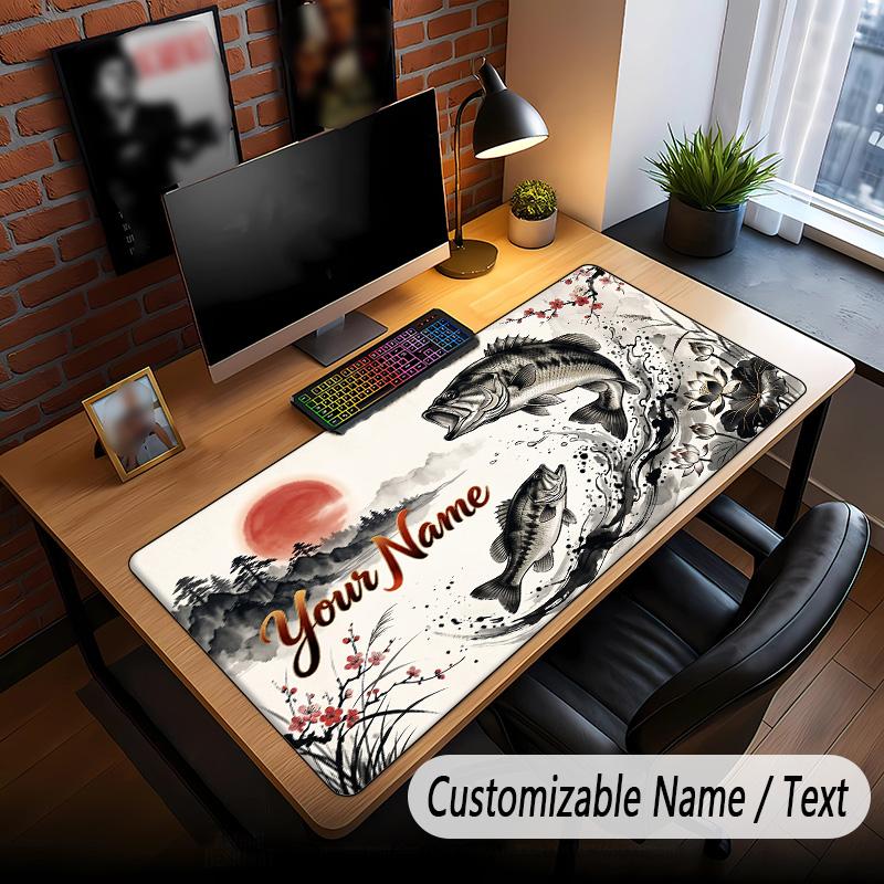 Sunset Landscape Theme Custom Mouse Pad Personalized With Name Text Customized Desk Mat For Office Home Decor