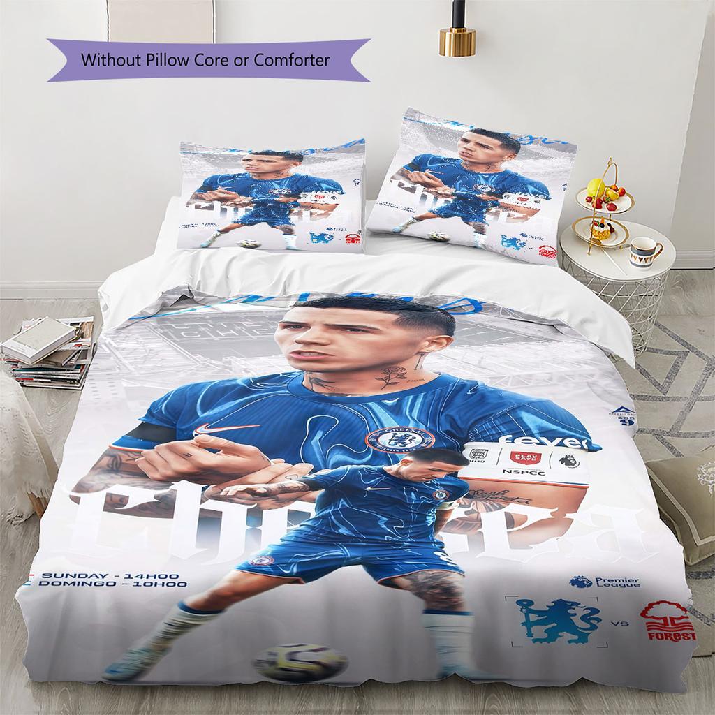 Enzo Fernández Icon Bedding Quilt Set Quilt Cover Pillowcase Home Decoration Birthday Gift (1 * duvet cover + 2 * pillowcase, without core)