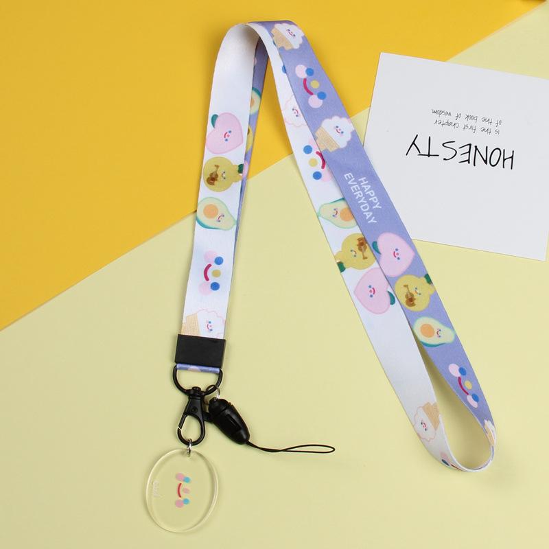 Cartoon Mobile Phone Lanyard, Cute Pendant, Wide And Flat Braided Belt, Lanyard, Key, Badge, Card Cover, Neck Lanyard.