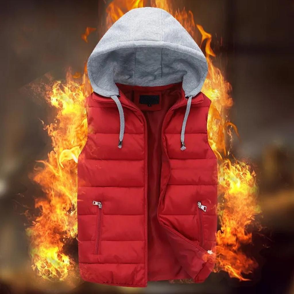 Пара Стиль Мода Сплошной Цвет Карман Молния Хлопок Пальто Жилет Пальто Женщины И Мужчины