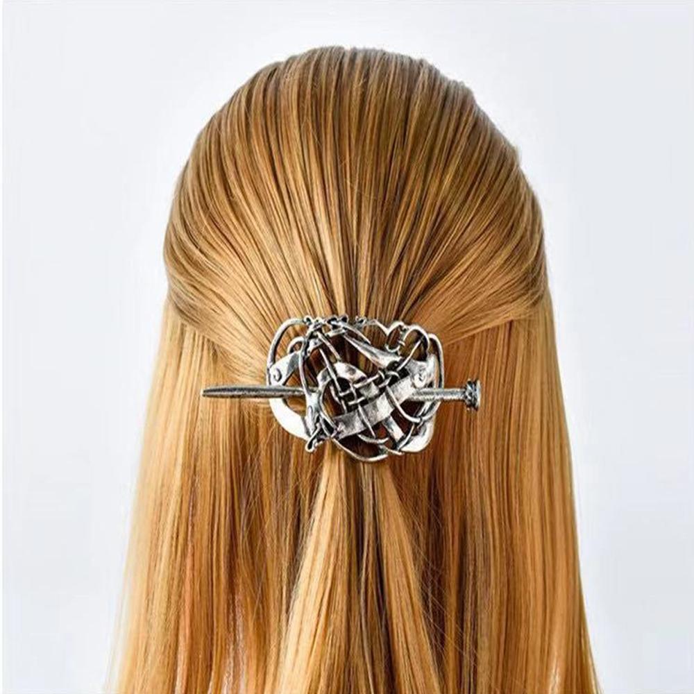 Hair Accessories Barrette Knot Metal Hair Stick Hair Slide Celtic Hairpins Viking Hair Clips