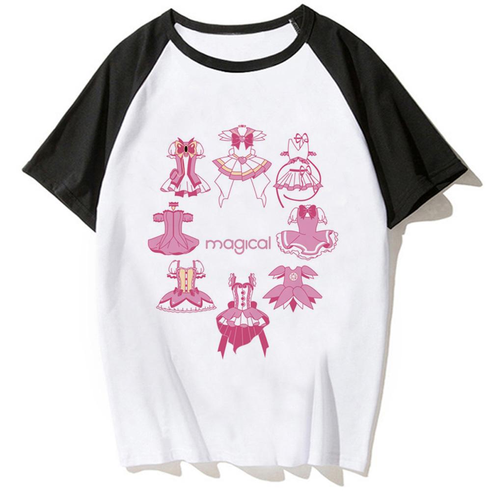Puella Magi Madoka Magica T-Shirt Damen Harajuku T-Shirt Mädchen Grafik Kleidung