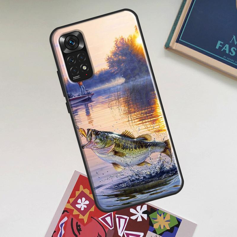 Fishing Painting Case For Xiaomi Redmi Note 13 14 Pro 12 11 10 15 Pro Plus Redmi 15C 14C 13C 10C 12C 15 Cover