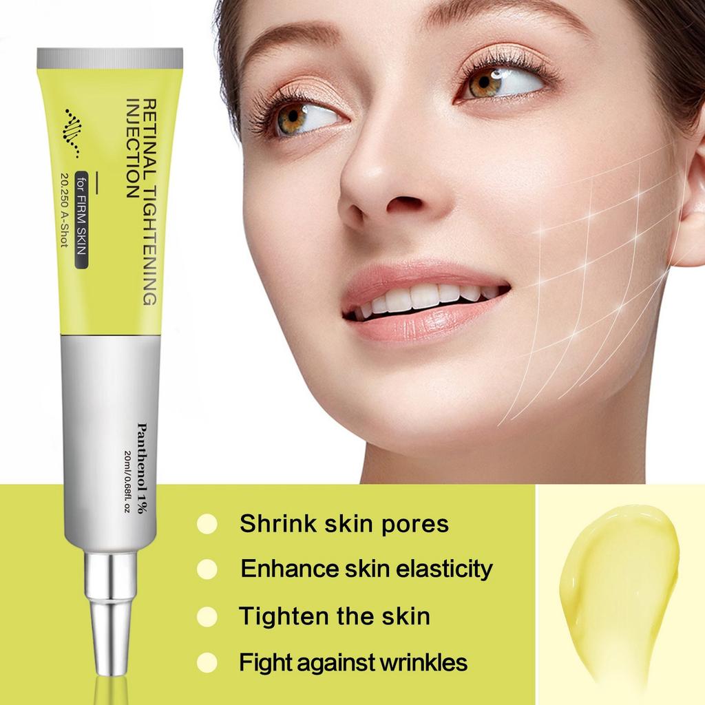 Retinol Eye Cream Tightens, Moisturizes, And Soothes The Eye Skin. Moisturizing Massage Moisturizes And Tightens The Eye Skin.