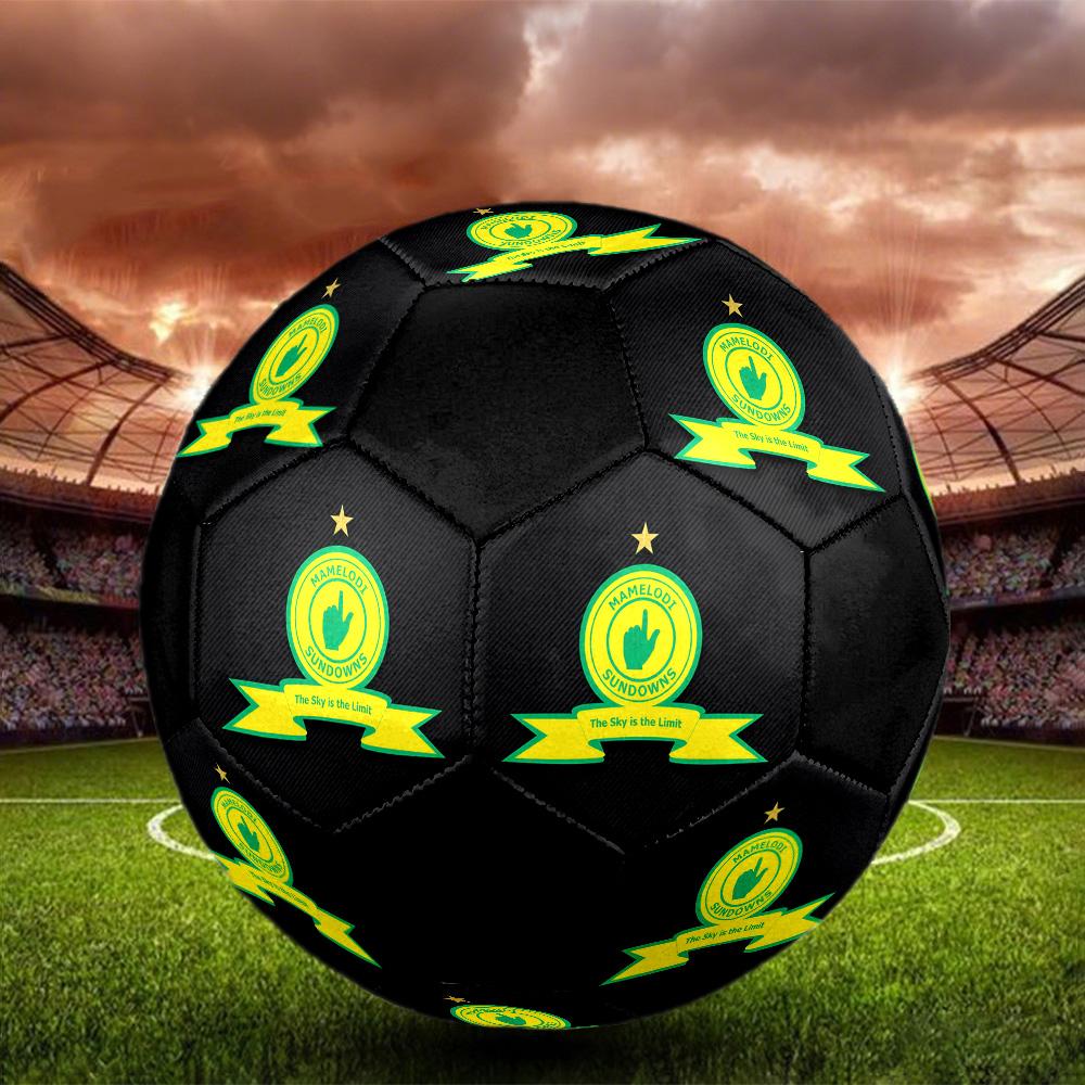 Mamelodi Sundowns Soccer Ball Colorful All Ages Machine Stitched PVC Competition Ready Durable High-Bounce.SIZE5