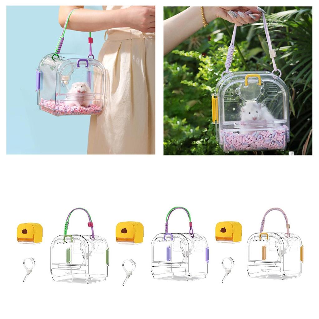 Hamster Carry Case Cage Chinchilla Cage for Dwarf Hamster Squirrel