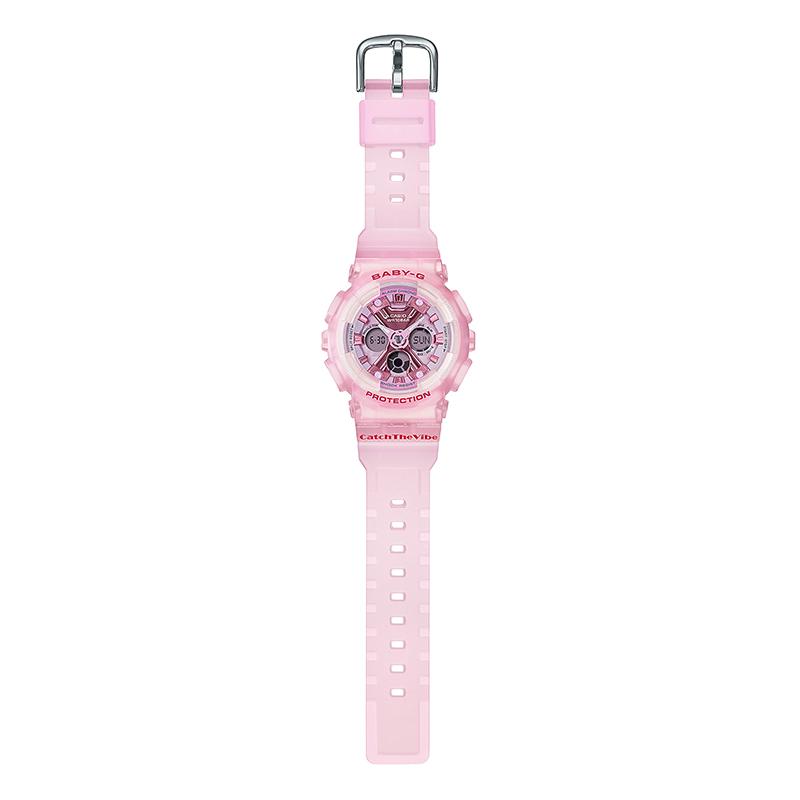 Casio Серия BABY-G Летние цвета Мороженое Макарон Водонепроницаемые и Ударопрочные Кварцевый Механизм Ремешок из Смолы Японские и Корейские Часы BA-130CV-4APR