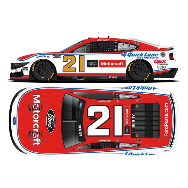 Kyosho Lionel Racing NASCAR CUP Кубок MOTORCRAFT 2025 Ford Mustang Джош Берри Готовая модель LR322249 (Серия NASCAR) 1/64 #21