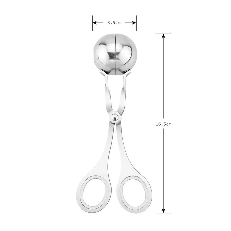 LMETJMA Мясная машинка из нержавеющей стали для приготовления фаршированных фрикаделек, антипригарное приспособление для приготовления мясных, рыбных и мясных шариков, кухонные инструменты для приготовления мяса KC0298