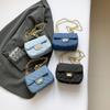 Advanced Foreign Style Small Square Bag 2025 New Women's Small Fragrant Style Denim Fashion Square Fat Diamond Chain Messenger Bag