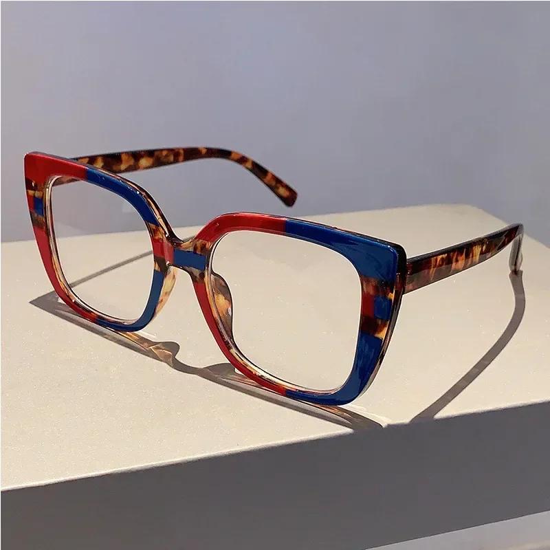 Очки против синего света квадратные сращивания стиль девушки парные очки компьютерные очки