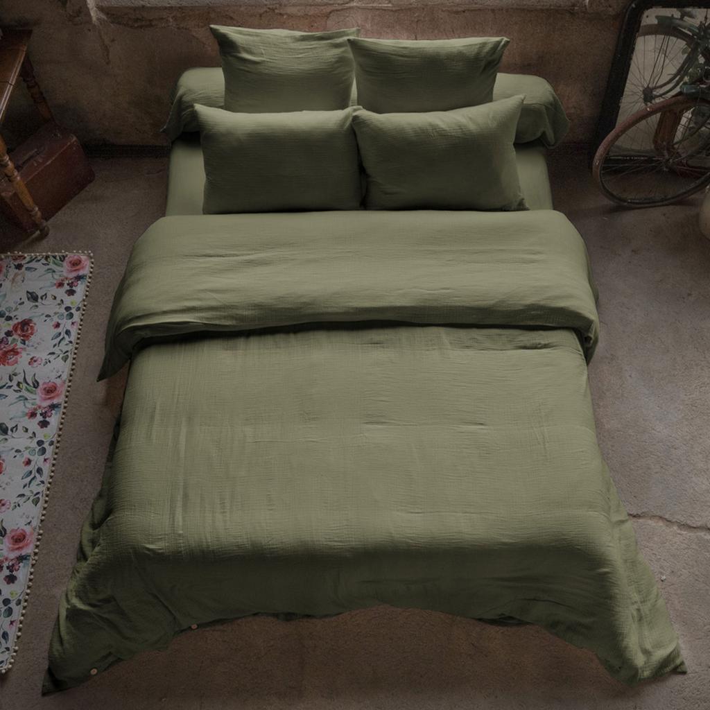 Duvet Cover 240x260 Cm In Rosemary Cotton Gauze