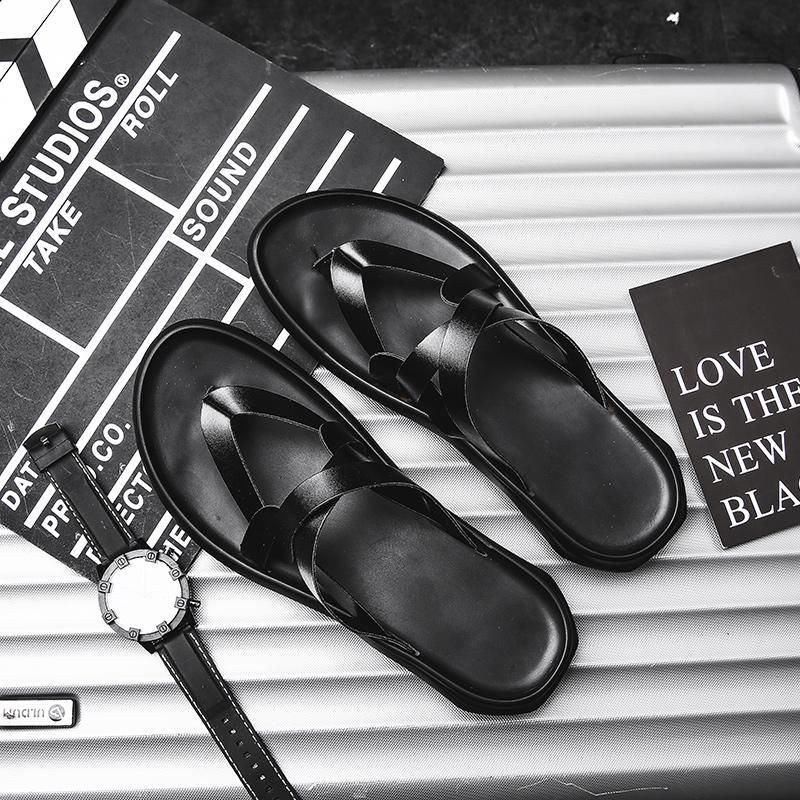 Уличные мужские пляжные сандалии, уличные римские тапочки, удобные полуботинки, новые повседневные ленивые туфли, нескользящие полускользящие шлепанцы