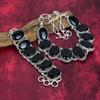 Black Tourmaline Natural Gemstone Jewelry, 925 Solid Sterling Silver Bracelet & Necklace ,Chain Handmade Jewelry Set For Gift