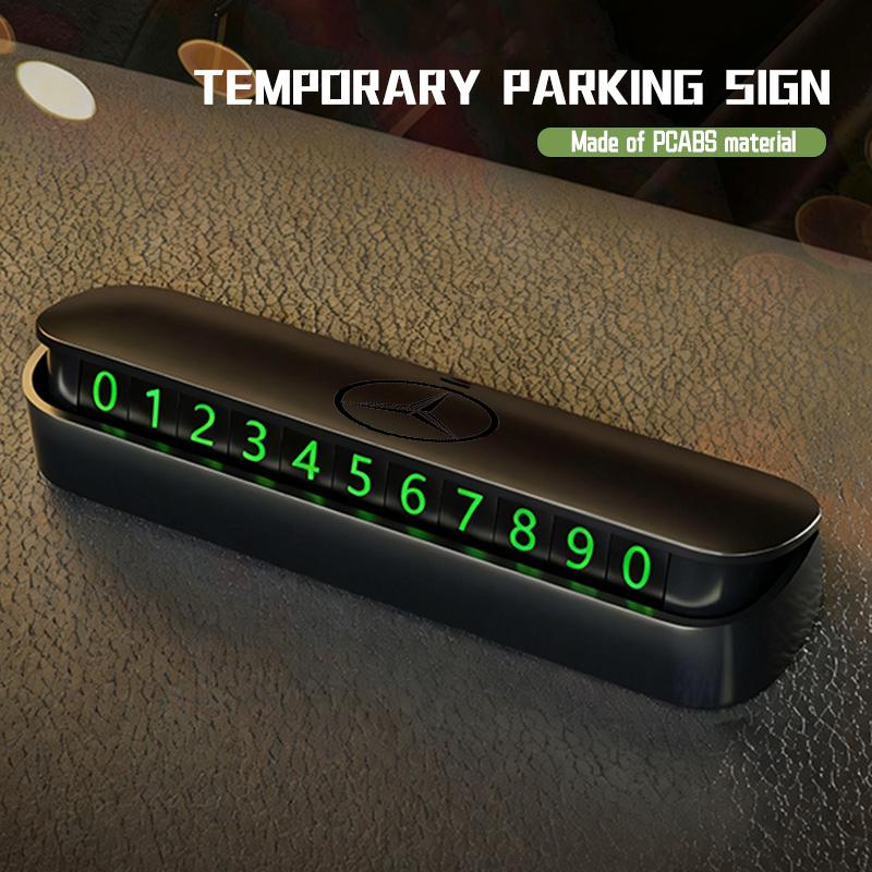 FRDN3 Hidden Mobile Phone Number Plates Car Temporary Parking Signs Accessories For Benz CITAN VITO SPRINTER CLS SLK Sport ML C200