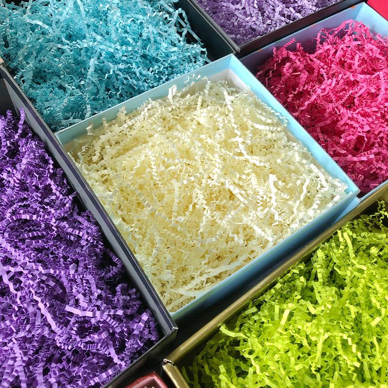 100g High - Quality Colored Crinkled Raffia Paper: Ideal Filler for Handmade Soap Gift Boxes & Wine Bottles
