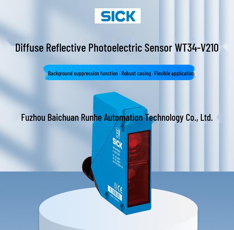 Доступны оригинальные фотоэлектрические датчики Sick Brand WT34-V210/WT34-V220.
