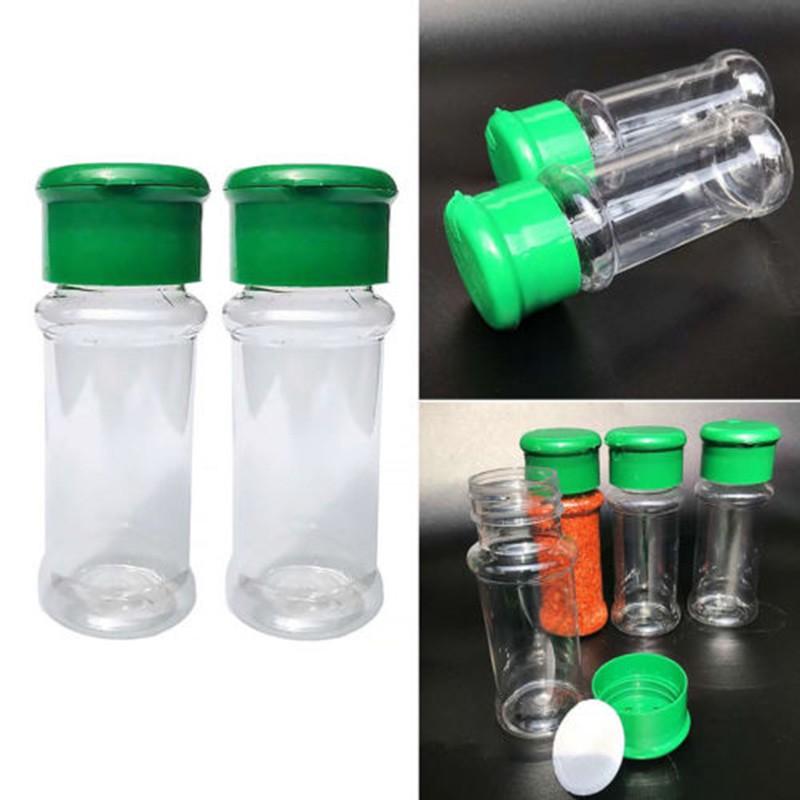 Convenient 4 Pack of Plastic Seasoning Bottles for Various Spices