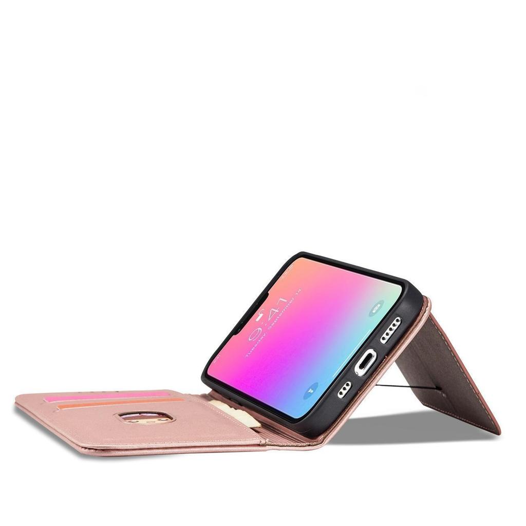 Samsung Galaxy S23 Wallet Case with Magnetic Closure & Stand - Pink