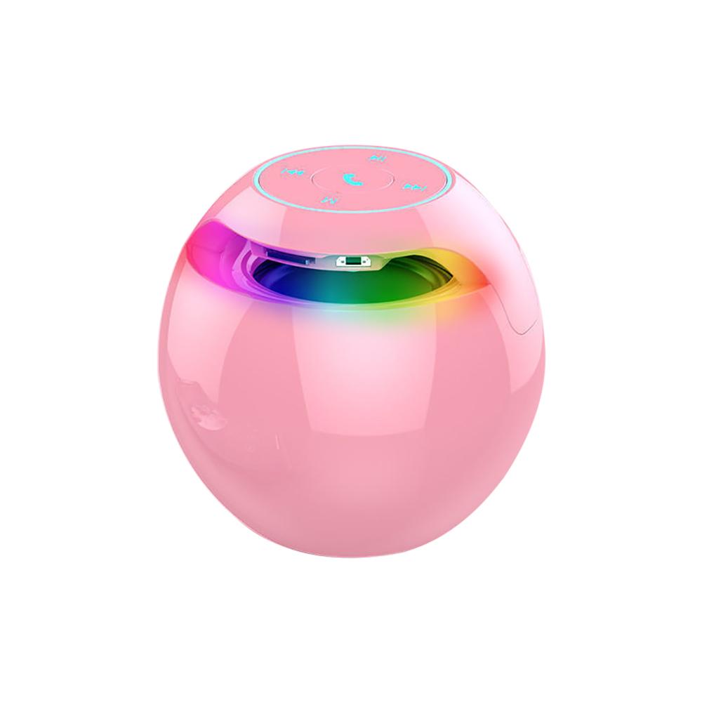 New Clock Colorful Night Lights Bluetooth Speaker Mini Portable Home Bluetooth Speaker With LED Display TF Card MP3 USB Charging
