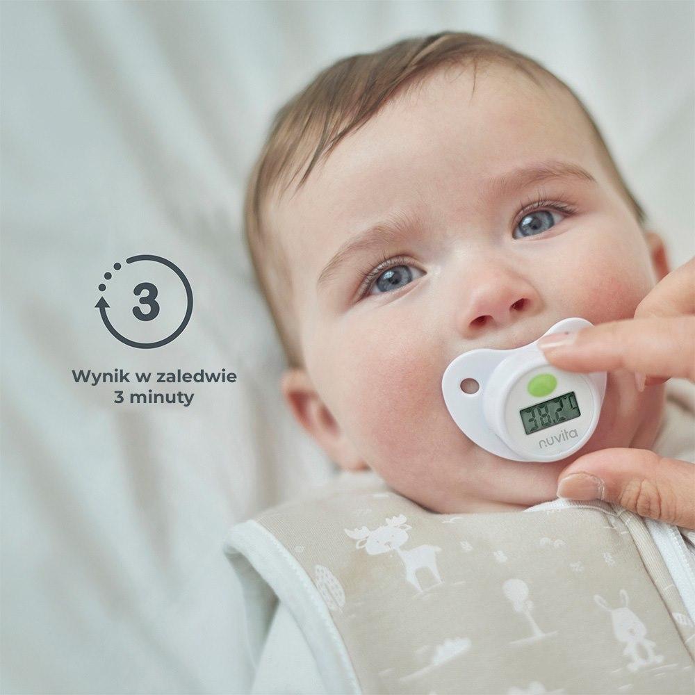 Nuvita Digital Pacifier Thermometer for Children, Gentle Measurement Without Stress