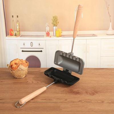 1 шт. двусторонняя сковорода для сэндвичей с антипригарным покрытием портативная складная сковорода-гриль