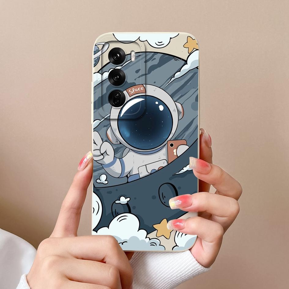 Чехол для Oppo Realme C63 Narzo N63 C61 Reno12 F Pro с рисунком летчика-астронавта, высококачественный мягкий силиконовый протектор экрана, чехлы для телефонов Capas